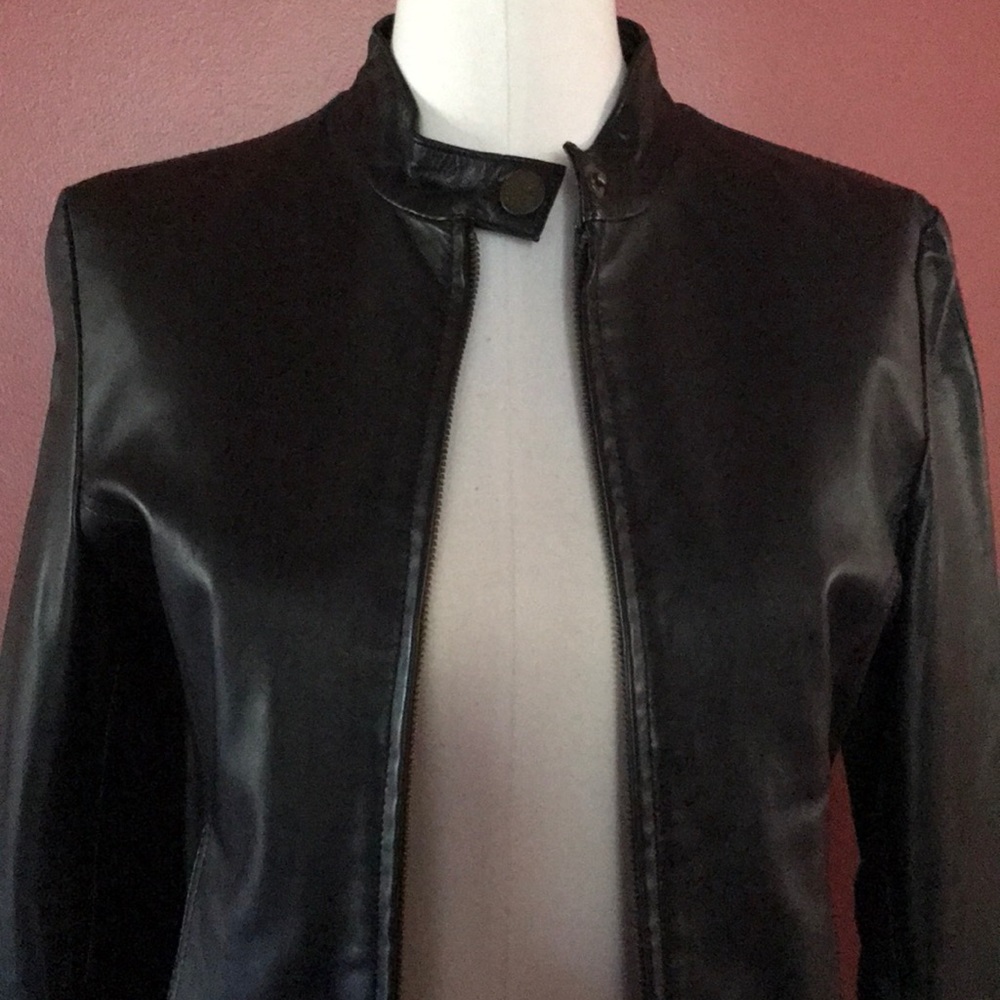 Nicole Miller New York Leather Jacket - Picture 2 of 11